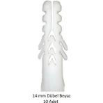 Dübel, 14 mm Beyaz Dübel, 10 Adet