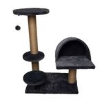 Dubex 65x87x87 cm Gri Kedi Oyun Evi ve Tırmalama Platformu