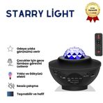 Dubistda LED yıldızlı gökyüzü projektörü – Galaxy Starry projektör ışığı, bulutlar ve yıldızlar, Bluetooth hoparlör fonksiyonu, yıldız projektör, gece lambası, çocuklar, yetişkinler için, oda, cadılar bayramı