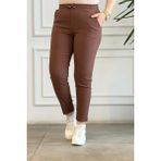 Duble Paça Beli Lastikli Pantolon - Kiremit