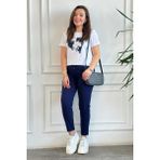 Duble Paça Beli Lastikli Pantolon - Lacivert - XL
