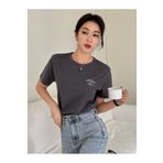 DUBU BUTİK Sunshine 1982 Süprem T-Shirt - Füme Baskılı Oversize Bisiklet Yaka Kısa Kol Tişört