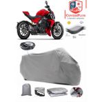 Ducati Diavel Branda Gri Arka Çanta Uyumlu(Topcase) Motosiket Brandası Motor Örtüsü Çadır Su Geçirmez Motosiklet Kılıfı Motor Brandası,lastikli,taşıma Torbalı