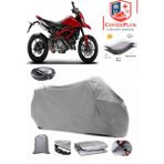 Ducati Hypermotard 821 Branda Gri Arka Çanta Uyumlu(Topcase) Motosiket Brandası Motor Örtüsü Çadır Su Geçirmez Motosiklet Kılıfı Motor Brandası,lastikli,taşıma Torbalı
