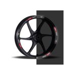 Ducati Kırmızı 3d Reflektif Yansıtma Özellikli Damla Jant Şeridi Sticker