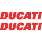 Ducati Yazılı Renkli Sticker Etiket Modeli - 10 cm - Kırmızı