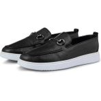 Ducavelli Anchor Hakiki Deri Erkek Günlük Ayakkabı, Loafer Ayakkabı, Hafif Ayakkabı, Yazlık Ayakkabı, Hafif Ayakkabı - Siyah