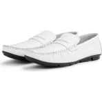 Ducavelli Artsy Hakiki Deri Erkek Günlük Ayakkabı, Rok Loafer Ayakkabı - Beyaz