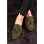 Ducavelli Fransen Hakiki Deri Erkek Günlük Ayakkabı, Loafer Ayakkabı, Hafif Ayakkabı, Püsküllü Loafer, Süet Ayakkabı