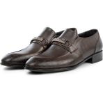 Ducavelli Lunta Hakiki Deri Erkek Klasik Ayakkabı, Loafer Klasik Ayakkabı, Makosen Ayakkabı - Kahverengi