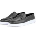 Ducavelli Trim Loafer Siyah Hakiki Deri Erkek Ayakkabı
