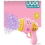 Duck Baloncuk Tabancası Köpük 23 Halkalı Pilli Baloncuk Köpük Tabancası - Duck Bubbles Gun Pembe