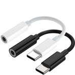 DUCK DANCE USB-C - 3,5 mm Kulaklık Jakı Adaptörü Kablolu Kulaklık Kabloları 3,5 mm Jaktan Tip C Kablolara Yalnızca 2'li Paket (3,5 mm Jak - Tip C, Kablolar Sadece)