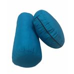 Duck Kumaş Bolster Minderi & Meditasyon Minderi 2'li Set Yoga Bolster ve Meditasyon Minderi (Petrol Mavisi)