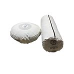 Duck Kumaş Mandala Baskılı Bolster & Meditasyon Minderi - İkili Set (Gri)
