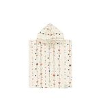 Duckyboo Heartline Krem Pamuk Müslin Unisex Çocuk Panço Havlu