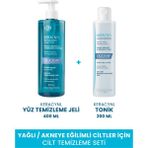 Ducray Keracnyl Akneye Eğilimli Ciltler İçin Jel 400ml + Tonik 200ml Cilt Bakım