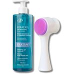 Ducray Keracnyl Yağlı Cilt Temizleme Jeli 400 ml ve Cilt Temizleme Fırçası Seti