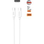 Dudao L4C Type-C To Type-C 30W Pd Hızlı Şarj ve Data Kablosu | 1.2 Metre, Çift Yönlü Usb-C Bağlantı | iPhone 15, Tablet ve Laptop Uyumlu - Beyaz