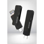 Dudao V101 USB 3.2 Çift Girişli 64 Flash Bellek | Usb-A ve Type-C Konnektör, 64GB'A Kadar Kapasite, Yüksek Hızlı (111 Mb/s) Data Aktarımı - 64 GB - Siyah