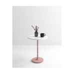 DUDECOR Modern Sehpa Toz Pembe Sehpa Modern Salon Sehpası Ofis Sehpası Metal Ayaklı Modern OSLO Serisi