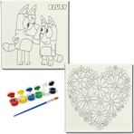 Dudu Gift TATİL-KARNE HEDİYESİ 2'li Tuval Boyama Seti 20X20 cm Uv Baskı 6 Akrilik Boya 1 FIRÇA-MODEL-262