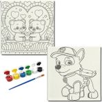Dudu Gift TATİL-KARNE HEDİYESİ 2'li Tuval Boyama Seti 20X20 cm Uv Baskı 6 Akrilik Boya 1 FIRÇA-MODEL-307