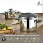 Düdüklü Tencere Seti Amboss Enio - 4,5 - 6 L Set - Açık Gri