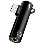 Duendhd Type-C Adaptörü Çağrı Müzik Şarj 2'si 1 arada 3,5 mm Yuvarlak Delikli Kulaklık Dönüştürücü
