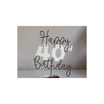 DU&ER Happy 40th Birthday Cake Topper – 40 Yaş Pasta Üstü Süs Doğum Günü Dekoru