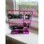 DU&ER 💍 Küpe Organizer Standı – Çok Katlı Küpe Askılığı ve Takı Düzenleyici Dekoratif Stand - Mor