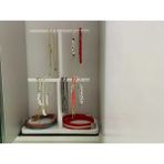 DU&ER 💎 Takı Organizer Standı – Kolye, Küpe ve Aksesuar Düzenleyici Şık Takı Sergileme Standı - Beyaz
