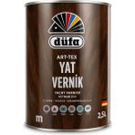 Düfa Art Tex Yat Vernik Parlak 2,5 Lt | Dış Mekan Ahşap Koruyucu | Uv Dayanımlı, Suya ve Darbelere Karşı Güçlü Şeffaf Vernik | Tekne, Kapı, Mobilya, Pergole, Ahşap Yüzeyler Için