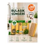 DUFF CLEAN 20 Adet Lifli Düz Bulaşık Süngeri – Özel Dokulu Dayanıklı Pinterest Mutfak Temizlik Süngeri Set