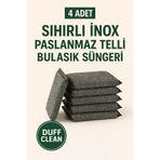 DUFF CLEAN 4 Adet Sihirli Inox Telli Bulaşık Süngeri