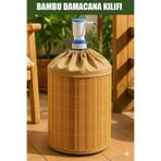 Duffa Bambu Hasır Damacana Kılıfı Su Sebili Kılıfı Katlanabilir Doğal Bambu