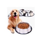 DUFFA Paslanmaz Çelik Kedi Mama Ve Su Kabı, Köpek Çelik Mama Kabı, Kaymaz Lastikli Taban, Dayanıklı Besleme Tası, Kolay Temizlenebilir, 16 oz/500 ml (22 Cm)