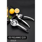 Duffa Paslanmaz Çelik Limon Sıkacağı Büyük Boy 304 Ağır Çelik Limon Sıkacağı Narenciye Portakal Sıkacağı