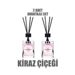 duftshaus Kiraz Çiçeği Bambu Çubuklu Oda Kokusu Ortam Kokusu Yatak Odası Mutfak Ferah Koku 2x50 ml