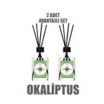 duftshaus Okaliptus Bambu Çubuklu Oda Ortam Kokusu Salon Banyo Yatak Odası Ferah Koku Seti 2x50 ml