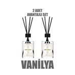 duftshaus Vanilya Bambu Çubuklu Oda Ortam Kokusu Salon Banyo Yatak Odası Ferah Koku Seti 2x50 ml