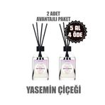 duftshaus Yasemin Çiçeği Bambu Çubuklu Oda Ortam Kokusu Banyo Yatak Odası Ferah Koku Seti 2x50 ml