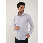 Dufy Açık Gri Erkek Slim Fit Düz Klasik Yaka Uzun Kol Gömlek - 88364