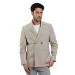 Dufy Bej Erkek Regular Fit Çizgili Klasik Sivri Yaka Ceket - 97226