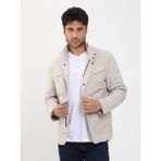 Dufy Bej Erkek Regular Fit Düz Renk Hakim Yaka Safari Mont - XL