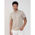 Dufy Bej Erkek Slim Fit Baklava Desenli Polo Yaka T-shirt