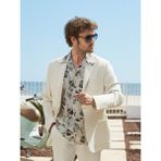 Dufy Bej Erkek Slim Fit Düz Mono Yaka Casual Ceket - 54