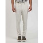 Dufy Bej Erkek Slim Fit Düz Pileli Pantolon - 104463