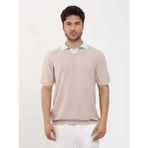 Dufy Bej Erkek Slim Fit Düz Polo Yaka Kazak - 104586 - 2XL