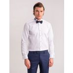 Dufy Beyaz Erkek Ekstra Slim Fit Pamuklu Ata Yaka Uzun Kol Gömlek - 48990
